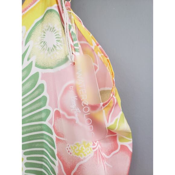 NEW - Watercolor Kenny Flowers‎ L/XL TROPICAL DRESS bird parrot beach floral - Picture 3 of 9